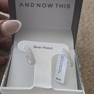 $50 And Now This Women Silver Plated Earrings New Party